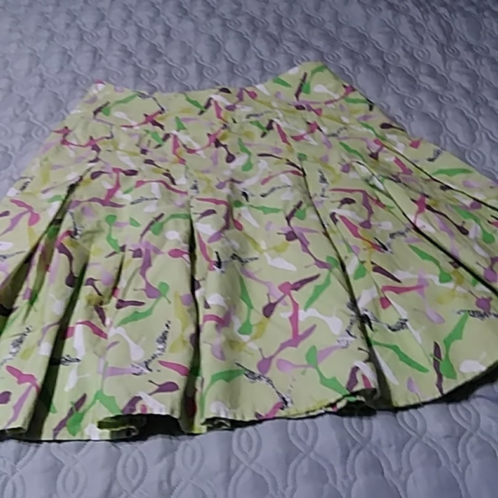 Liz Claiborne Pleated Cotton Full Skirt